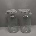 eleganttime 128 oz Mason Jars Extra Wide Mouth 2 Pack, 1 Gallon Glass Large Jars with Airtight Lid, Safe for Food Storage,Curing, Fermentation and Preservation(Not standard wide mouth)