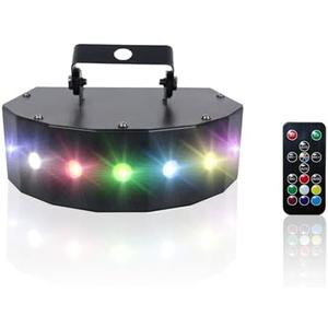 Stage Strobe Light,105W LED Stage Lights,Sound Activated and Auto Mode, Stage Lighting for Bars Birthday Wedding Halloween with Remote Control (RGB Light)