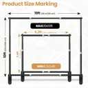 Jiang&Rong 10x10ft Heavy Duty Backdrop Stand Kit - Adjustable Step and Repeat Photo Banner Stand for Photography, Trade Shows, Photo Booths, Events(Black)