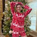 UNIQUEONE Womens Striped Sweater Set 2 Piece Lounge Sets Matching Pajamas Outfits Long Sleeve Knit Tops and Shorts (Red, M)