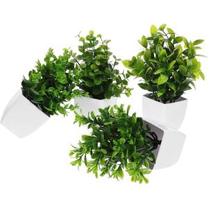 4pcs Faux Plants for Table Decor Fake Bonsai Plant Pots Artificial Adornments for Home Decor