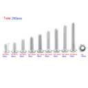 M3 Bolts and Nuts Set Stainless Steel Hex Socket Button Head Screws and Locknuts Assortment Kit