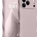 Magnetic for iPhone 17 Pro Case, [Full Camera Protection][Compatible with MagSafe] Cute Wave Frame Silicone Shockproof Protective Phone Case for iPhone 17 Pro 6.3", Hazel