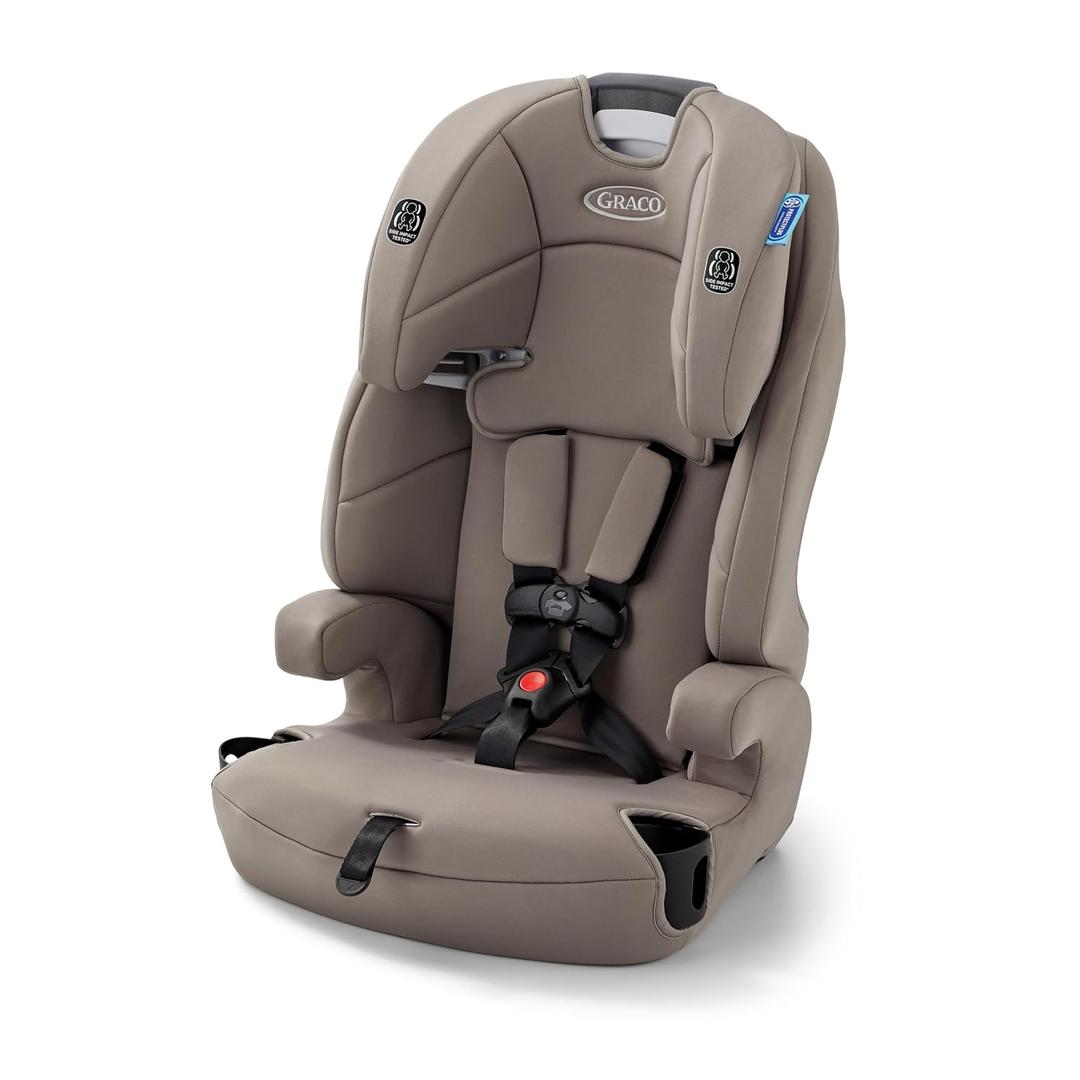 Graco Tranzitions 3-in-1 Harness Booster Car Seat, Forward Facing Car Seat, Highback, to Backless Booster, Cinder MFD: 02-22-26