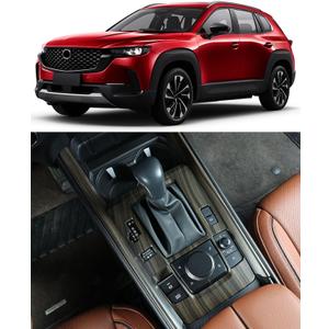 for 2025 2026 Mazda CX50 Hybrid 3PCS Matte Wood Gear Shift Panel Cover, Center Console Covers Trim with Side Panel Protection Strips Compatible with Mazda CX-50 CX 50 Hybrid Interior Upgrade