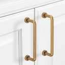 10 Pack 3 inch(76mm) Antique Brass Kitchen Cabinet Handles and Pulls - Vintage Drawer Handles - Aged Gold Bronze Finish - Cabinet Hardware