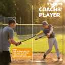 Baseball Swing Trainer,54'' Hitting Stick for Baseball & Softball,Non-Slip Grip Batting Practice Tool for All Ages