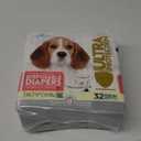 Paw Inspired 32ct Disposable Dog Diapers | Female Dog Diapers Ultra Protection | Diapers for Dogs in Heat, Excitable Urination, or Incontinence (Medium) (Medium (32 Count))