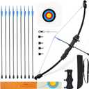 40" Youth Bow and Arrow Set for Kids 8-12 & Teens - Ambidextrous Recurve Archery Gear with Safety Arrows - Toys for Ages 8-13, Backyard Games Gift for Beginner Archers