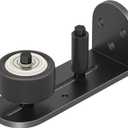 Sliding Barn Door Floor Guide, Quiet Bearing, Barn Door Adjustable Rubber Rollers, Barn Door Floor Track, Flush Bottom, Round Edge Design, 4.49" L*1.57" W*1.97" H