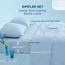 Bedsure Cooling Comforters Queen Size Set 4 Pieces, Blue Cooling Blanket for Hot Sleepers, Double-Sided Cool Tech Queen Bedding Set with Breathable Lightweight Comforter, Sheet & Pillowcases