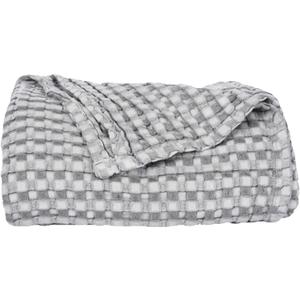 C&F Home 92"x108" Silver King Luxury Premium 50% Natural Fibers 50% Cotton Waffle Lightweight Breathable Cooling Weighted Throw Blanket Home Living Room Bedroom Couch Sofa Cozy Fall Autumn Harvest All