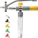 M MINGLE Mini Foam Cannon for Pressure Washer, Magnetic Foam Cannon with Dual Connector, Undiluted Foam Blaster with 5 Nozzle Tips, 1/4 Inch Quick Connect