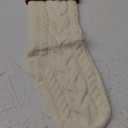Large Christmas Stocking with Initials, Embroidered Knit Christmas Stocking with Hook, Custom Christmas Stockings, Xmas Stockings for Family Fireplace Holiday Party Gift (White)