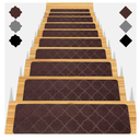 Stair Treads for Wooden Steps 15pcs - 8x30in Carpet Stairs Runner Indoor Non-Slip Stair Mats for Kids Elders and Pets