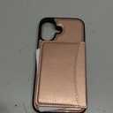 Uppuppy for iPhone 16 Wallet Case - Fits 4 Card Slots, Compatible with MagSafe for Women Aesthetic Durable PU Leather Credit Card Holder Kickstand Phone Cover for Apple 16, Rose Gold