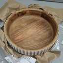 Kimona Fruit Bowls Wood Fruit Bowl or Decorative Bowl for Table Dcor for Kitchen Counter or Farmhouse Christmas Centerpiece (10" X 10" X 2.5")