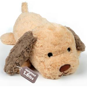 Puffpals Weighted Plush, Cute Labrador Weighted Stuffed Animal with Beads, Soft Sensory Plush Pillow Toy for Kids & Adults(13in, 1.6lbs)