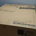 SONGMICS TrashCan, 2 x 10.6 Gallon (2 x 40 L) Garbage Can for Kitchen, with 15 TrashBags, 2 Compartments, Plastic Inner Buckets and Hinged Lids, Airtight, Silver and Black ULTB730E80