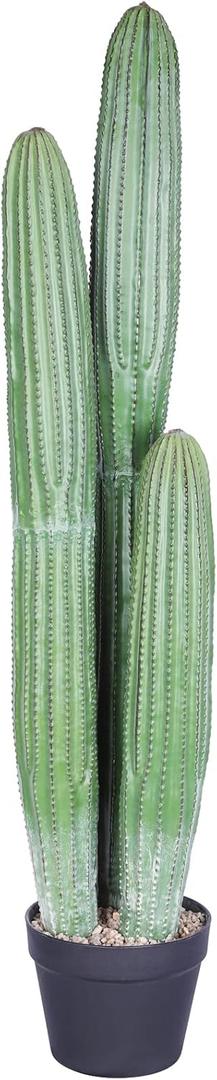 Artificial Cactus 3.1ft37" Tall Fake Big Cactus Plants Faux Cacti Saguaro with Planter for Indoor Outdoor Home Office Shop Decoration