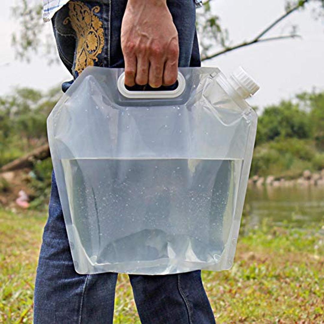 8L Water Storage Bag - Widest Mouth Reusable Water Tank with Detachable Faucet, Transparent BPA-Free Collapsible Container for Camping, Emergency, RV - Easy to Clean & Carry