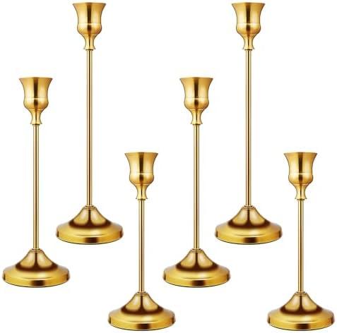 Candlestick Holders 10 PCS Metal Taper Candle Holders, KSWING Gold Candle Stick Holders Set, Perfect for Table Centerpiece Mantel Party Wedding Christmas Home Decor, Set of 6 Candlestick Holders 10 PCS Metal Taper Candle Holders, KSWING Gold Candle Stick Holders Set, Perfect for Table Centerpiece Mantel Party Wedding Christmas Home Decor, Set of 6