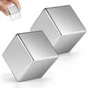 2 Pack Super Strong Neodymium Magnets, 1" Strong Powerful Permanent Rare Earth Magnet Heavy Duty for Holding Hanging for Wall Mounting, Stud Finder, Crafts, Science Project Magnets