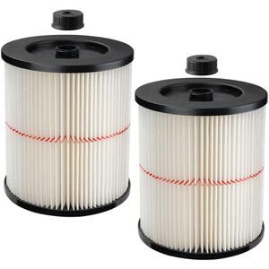 17816 Filter for Craftsman Shop Vac 9-17816 Wet Dry Vac, Replacement Red Stripe Cartridge Filter Compatible with Craftsman 5/6/8/12/16/32 Gallon and Larger Vacuum Cleaner, 2 Pack