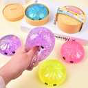 Glitter Dumpling Squishy,Dumpling Squishy Mystery Box,Squeeze for Stress Relief (Aurora Random-1pc), 3.94" X 3.94" X 1.97"