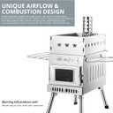 WillowyBe Outdoor Sauna Hot Tent Stove, Rocket Stove Heater, Portable Camping Wood Stove for Dry Sauna, Cooking for Husband and Friends