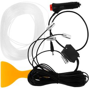 Led Decorative Light Strips Kit for Car Interior 1 Set Fiber Optic Ambient Lighting 4-Way Split 7 Colors Interior Car Lights