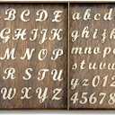 552 Pieces 0.75 Inch Mini Unfinished Wooden Letters Uppercase & Lowercase Unpainted Wooden Numbers Blank Wood Letters Storage for Scrapbooking Crafts