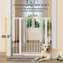InnoTruth 29.6-39.1 in Wide x 35.5 in High Extra Tall Baby Gate, White