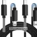 2Pack iPhone Fast Charger Cable 10ft, [Apple MFi Certified] 10Foot Long USB C to Lightning Cable, High Fast Apple Charging Cord 10 Feet for Apple iPhone 14/14 Pro Max/13 Mini/12/11/XS/XR/8/7Plus,iPad