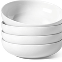 LE TAUCI Pasta Bowls 45 oz, Salad Bowls Set for Serving Soup, Pasta, Noodle, Dinner, Large Kitchen Bowl Plates, Microwave Safe - 8.5 Inch, Set of 4, White