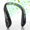 Bladeless Neck Fan - 6000mAh Portable Neck Fan with 3 Wind Speed,USB Rechargeable Personal Fan, Hands-Free Design USB Fan - Ideal for Outdoor Activities and Travel (Black)