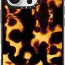 CASETiFY Impact Case for iPhone 16 Pro [Slim / 8.2 ft. 4X Military Grade Drop Protection/Wireless Charging Compatible] - Tortoiseshell - Clear Black