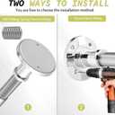 Shower Curtain Rod 31-88 In Adjustable Pole Heavy Duty Silver Tension Rods Spring Drilling and No Drilling Shower Rod for Bathroom Window Anti-Slip Never Rust