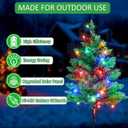 Upgraded 6-Pack 120 LED Solar Christmas Garden Stake Lights, Outdoor Waterproof Solar Xmas Tree Yard Stake Christmas Pathway Lights for Christmas Decorations Garden Yard Lawn Pathway (8 Modes)