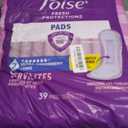 Poise Incontinence & Postpartum Pads for Bladder Leaks, 7 Drop Ultra Absorbency, Long Length, 39 Count