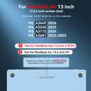 BlueSwan Anti-Cracking Case for MacBook Air 13 inch, M5 2026 M4 M3 M2 2025-2022 A3449 A3240 A3113 A2681, Drop Protection Soft TPU Bumper PC Base for Air 13.6 inch, Frosted Clear