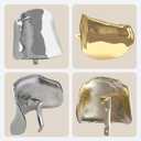 4 Pcs Ponytail Holder Hair Clips High Ponytail Buckle Hair Cuff Metal Long Hair Horsetail Hair Ties Decorative Strong Hold French Fine Hair Jaw Clips Accessories for Women(Gold, Silver)