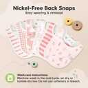 8-Pack Organic Baby Bibs for Boys, Girls - Soft Cotton Drooling and Teething Bibs for Baby Girl & Boy, Extra Absorbent, Easy To Clean & Put On for Toddler, Newborn, Infant 0-24 Months (Sweet Charm)