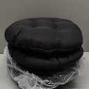 Bar Stool Covers Set of 4, Stool Covers Round with Elastic Band Pad, Soft Stool Seat Covers, Nonslip and Washable, 12 Inch, Black