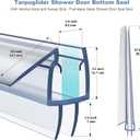 4 Pack Frameless Shower Door Bottom Seal, 1/4 x 39 Clear PVC Shower Seal Strip for 1/4 Inch Glass Shower Door Stop Shower Leaks