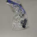 Snorkeling Gear for Adults Kids, Dry Snorkeling Set, Panoramic Anti-Leak and Anti-Fog Tempered Glass Lens, Adjustable Strap Snorkel Set with Mesh Bag Ear Plug for Snorkeling Scuba Diving Travel (Kids(3-14 Ages), Blue+Transparent)