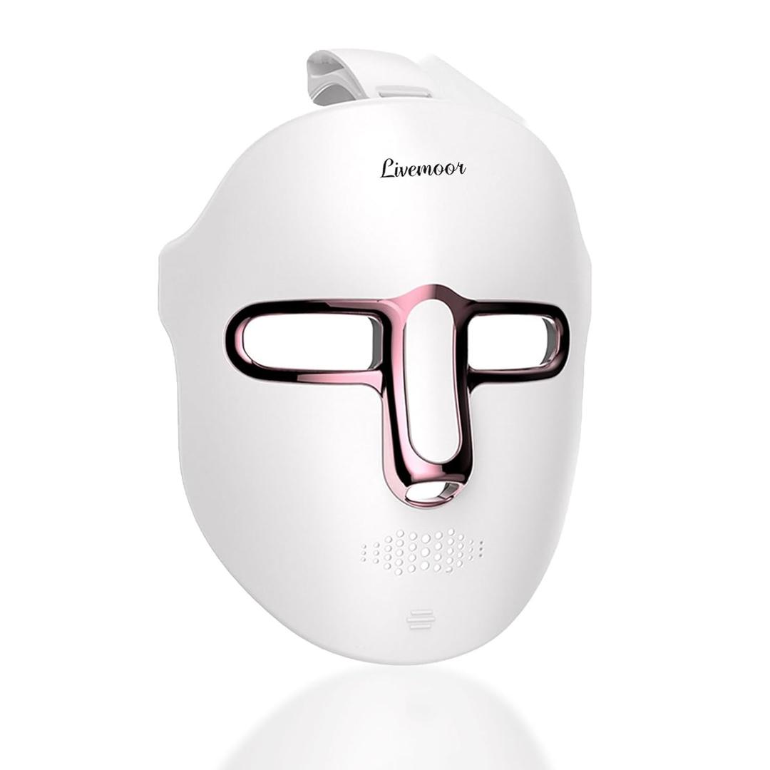 LiveMoor Led Face Mask Light Therapy, 71 Colors LED Facial Skin Care Mask, Red Light Therapy Mask for Face