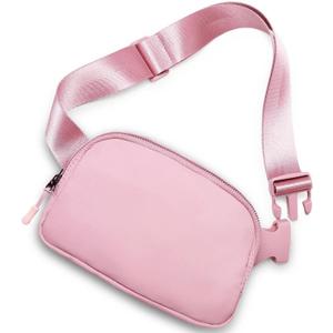 Amazerbst Fanny Pack, Everywhere Belt Bag,40 Inch Adjustable Strap for Women and Men,Waterproof (Pink)