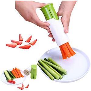 YOVQNMX Cucumber Strawberry Grape Slicer, Carrot Potato Cutter, Creative Kitchen Tools, Multi-Function Fruit And Vegetable Slicer, Salad Making Pizza Fruit Dispenser