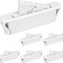 White Window Sash Vent Stops 1714WHITE - 6 Pack, Nylon Snap-in Window Stops for Vinyl Windows, Sash Stoppers Replacement Parts, Security Vent Limit Hardware